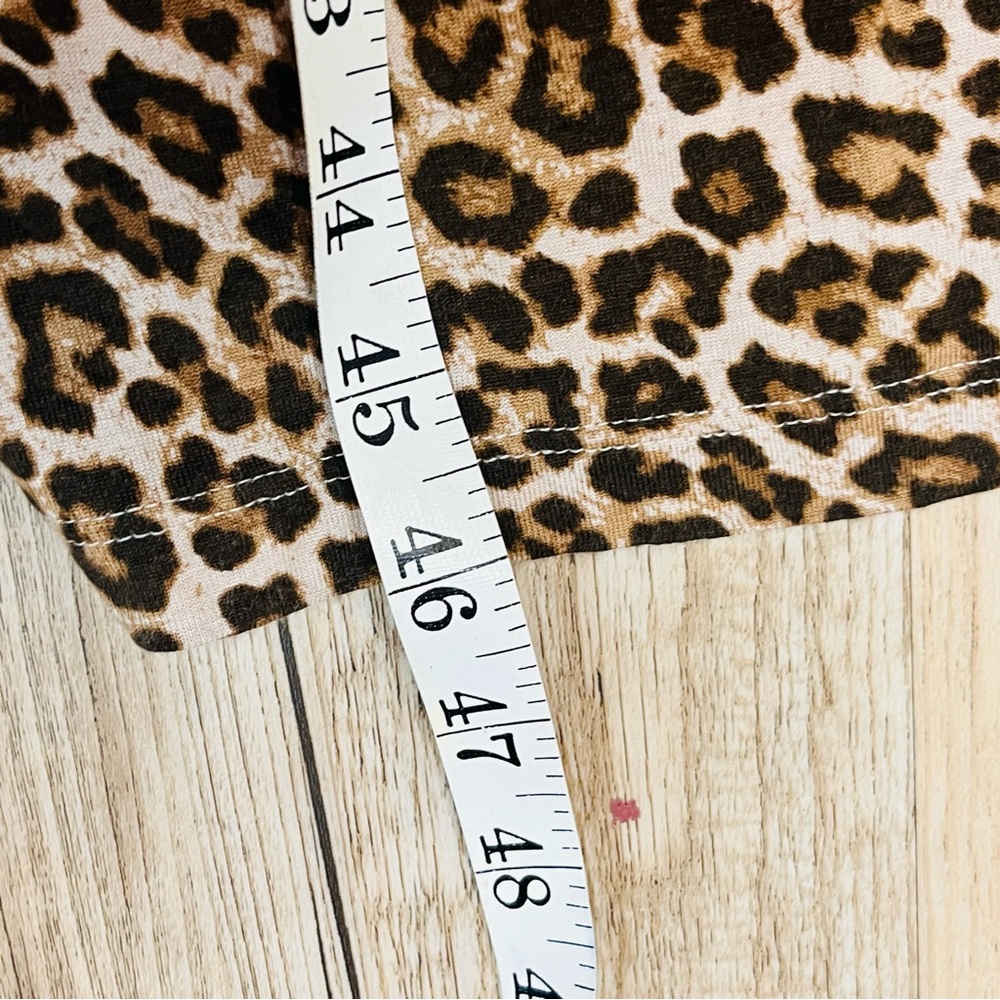 H & M Leopard Sleeveless Jersey Maxi Dress sz Medium - Picture 9 of 9